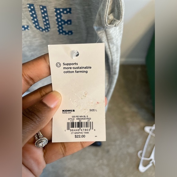 Celebrate Together Summer Graphic Muscle Tank. 4th of July “Red Wine & Blue” - Picture 4 of 6